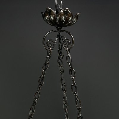 Art Deco Pate De Verre Ceiling Lamp attributed to Schneider, 1930s-JUZ-1740034