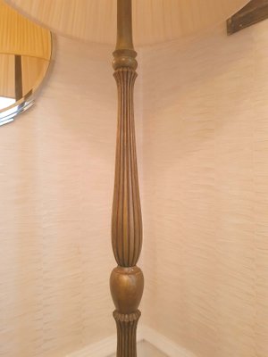 Art Deco Patinated Gold Leaf Floor Lamp in the style of Sue et Mare-AWH-1004554