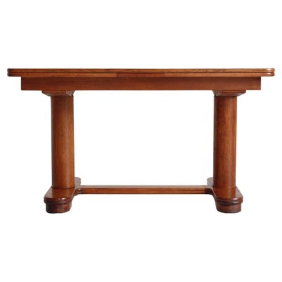 Art Deco Patinated Oak Table, 1930s-WRF-1449445