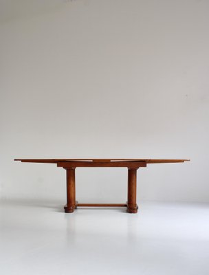 Art Deco Patinated Oak Table, 1930s-WRF-1449445