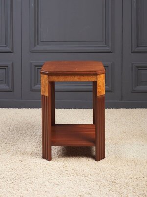 Art Deco Pedestal Table with Double Tops, 1930s-QKG-1795365