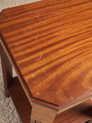 Art Deco Pedestal Table with Double Tops, 1930s-QKG-1795365