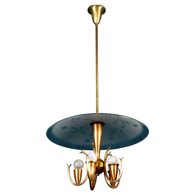 Art Deco Pendant Lamp in the Style of Pietro Chiesa for Fontana Arte, Italy, 1940s-MBH-1060749