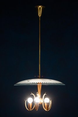 Art Deco Pendant Lamp in the Style of Pietro Chiesa for Fontana Arte, Italy, 1940s-MBH-1060749