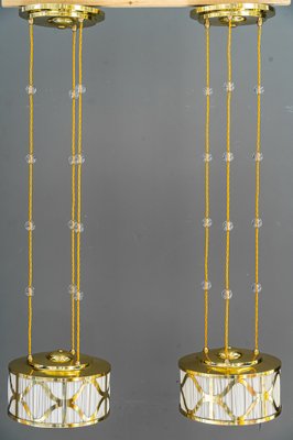 Art Deco Pendant Lamps, Vienna, 1920s, Set of 2-SPD-1397652