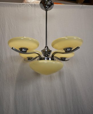 Art Deco Pendant Light, Czechoslovakia, 1930s-TZ-1135356