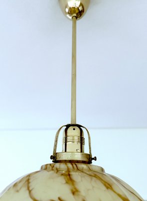 Art Deco Pendant Light in Green Glass, 1930s-GUT-2017195