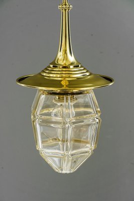 Art Deco Pendant with Cut Glass Shade, Vienna, Austria, 1920s-SPD-1768741