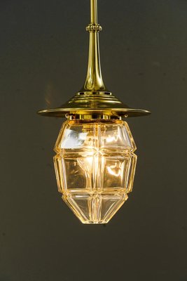 Art Deco Pendant with Cut Glass Shade, Vienna, Austria, 1920s-SPD-1768741