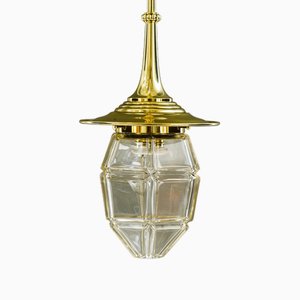 Art Deco Pendant with Cut Glass Shade, Vienna, Austria, 1920s-SPD-1768741