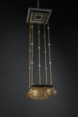 Art Deco Pendants with Cut Glass Shades, Vienna, Austria, 1920s, Set of 2-SPD-1768732