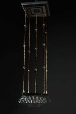 Art Deco Pendants with Cut Glass Shades, Vienna, Austria, 1920s, Set of 2-SPD-1768732