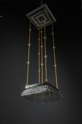 Art Deco Pendants with Cut Glass Shades, Vienna, Austria, 1920s, Set of 2-SPD-1768732