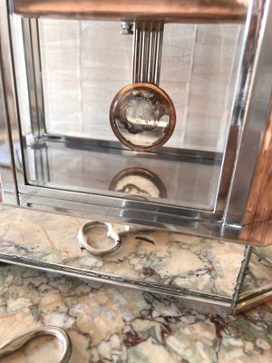 Art Deco Pendulum in Chrome and Mirror Glass, 1930s-AWH-1309241