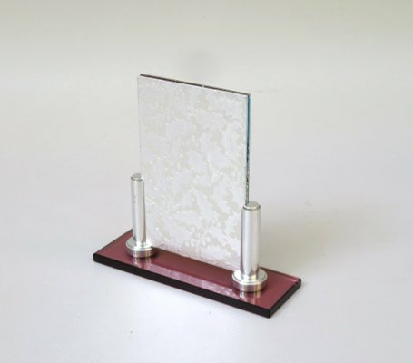 Art Deco Picture Frame in Glass & Aluminum, 1920s-EY-1785430