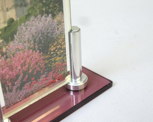 Art Deco Picture Frame in Glass & Aluminum, 1920s-EY-1785430