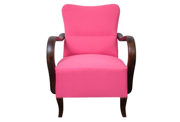 Art Deco Pink Armchairs, 1920s, Set of 2-OXJ-823966