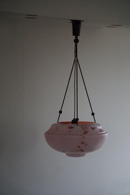 Art Deco Pink Opaline Glass Pendant, Denmark, 1930s-MXF-1820500