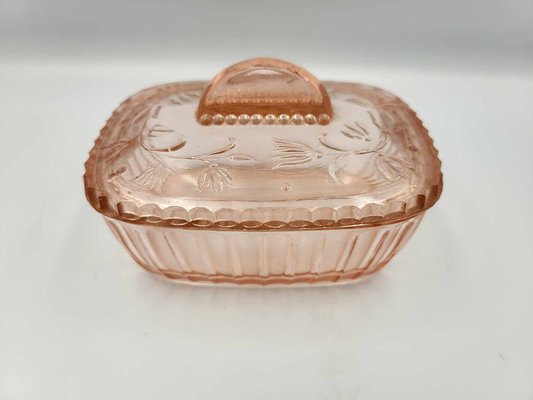 Art Deco Pink Sugar Bowl or Chocolate Box-CAQ-965113