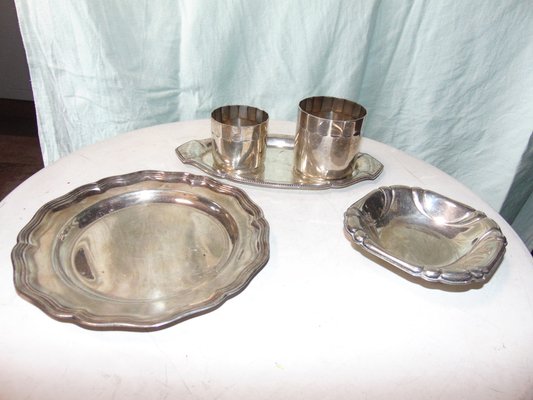 Art Deco Plates, 2 Trays, Plate, 2 Containers, Price for 5 Pieces, Set of 5-CAQ-1342119