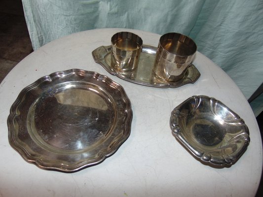 Art Deco Plates, 2 Trays, Plate, 2 Containers, Price for 5 Pieces, Set of 5-CAQ-1342119