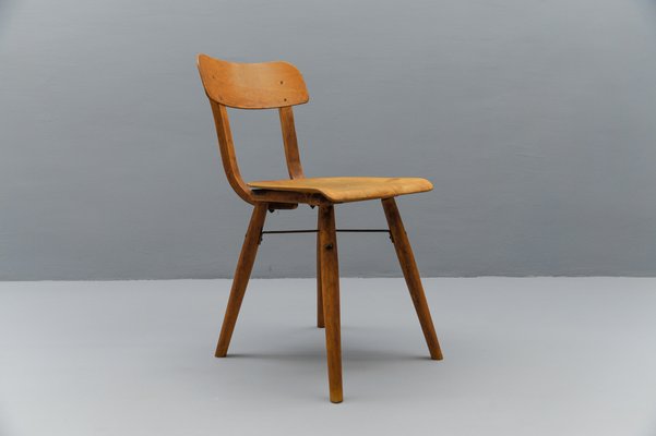 Art Deco Plywood Architects Chair, 1940s-KQB-1741756