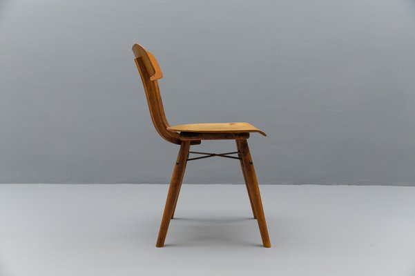 Art Deco Plywood Architects Chair, 1940s-KQB-1741756