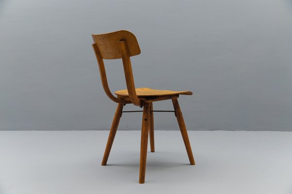 Art Deco Plywood Architects Chair, 1940s-KQB-1741756