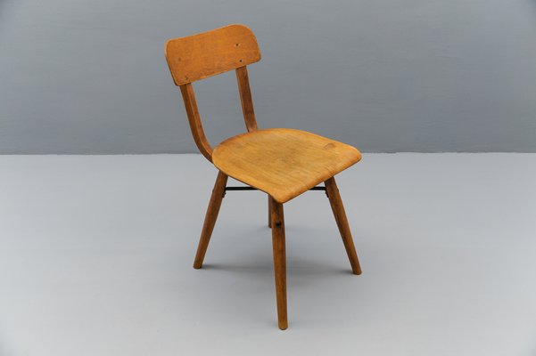 Art Deco Plywood Architects Chair, 1940s-KQB-1741756