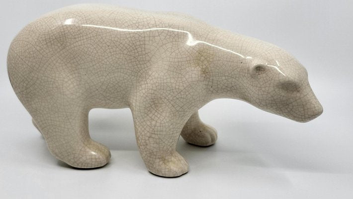 Art Deco Polar Bear in Ceramic from LV Ceram, 1930s-QCI-1706005