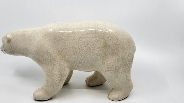 Art Deco Polar Bear in Ceramic from LV Ceram, 1930s-QCI-1706005