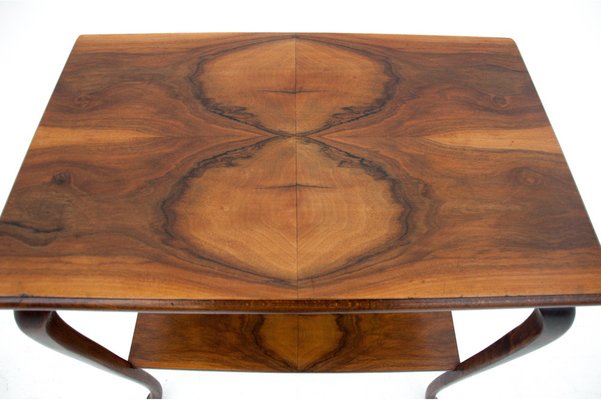 Art Deco Polish Walnut Table, 1960s-BXB-1169631