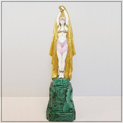 Art Deco Porcelain Antinea Statue-NYF-2019247