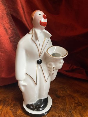 Art Deco Porcelain Figure Clown from Robj, France, 1920s-XHV-2036166