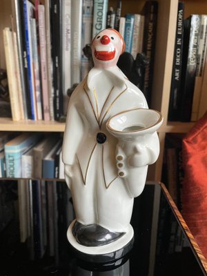 Art Deco Porcelain Figure Clown from Robj, France, 1920s-XHV-2036166