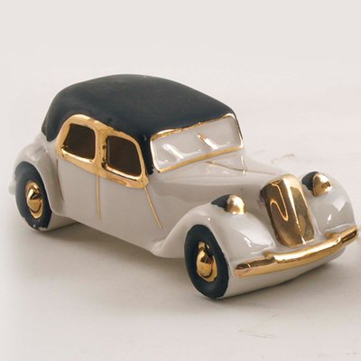 Art Deco Porcelain Model Fiat Cars, 1930s, Set of 2-NJV-849679