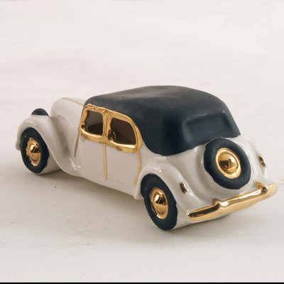 Art Deco Porcelain Model Fiat Cars, 1930s, Set of 2-NJV-849679