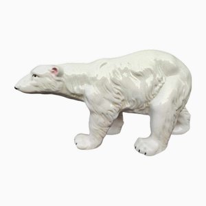 Art Deco Porcelain Polar Bear Figurine, 1920s-CAQ-1700403