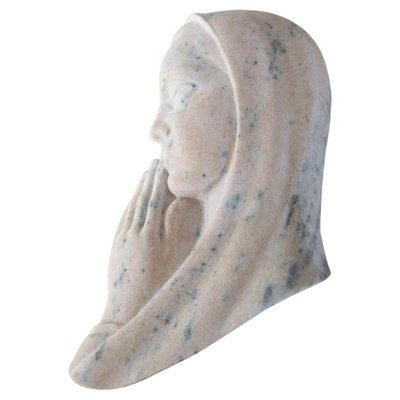 Art Deco Portugese Sculpture in Pink Marble, 1920s-DCO-1192348