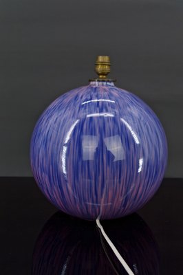 Art Deco Purple Enamel Ceramic Ball Lamp, 1920s-XNH-1804572