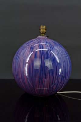 Art Deco Purple Enamel Ceramic Ball Lamp, 1920s-XNH-1804572