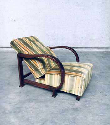 Art Deco Reclining Bentwood Lounge Chairs, 1930s, Set of 2-RQV-944721