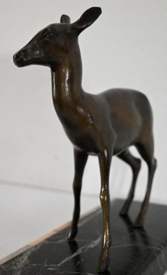 Art Deco Regulation of a Doe Sculpture-RVK-1338282