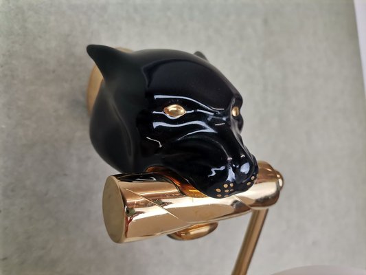 Art Deco Revival Black Puma Wall Lamp, 2000s-SCS-1787638