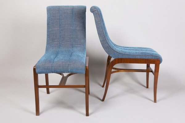 Art Deco Rosewood Chairs attributed to Jules Leleu, France, 1920s, Set of 2-WHY-1780471