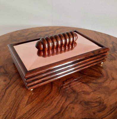 Art Deco Rosewood & Copper Box, 1930s-AWH-882346