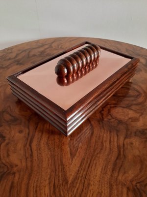 Art Deco Rosewood & Copper Box, 1930s-AWH-882346