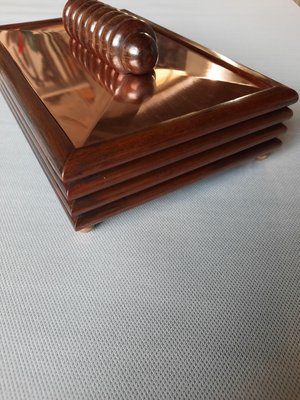 Art Deco Rosewood & Copper Box, 1930s-AWH-882346