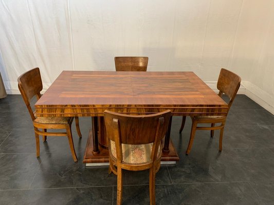 Art Deco Rosewood Dining Chairs, 1930s, Set of 4-IJR-546544