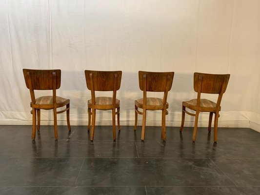 Art Deco Rosewood Dining Chairs, 1930s, Set of 4-IJR-546544